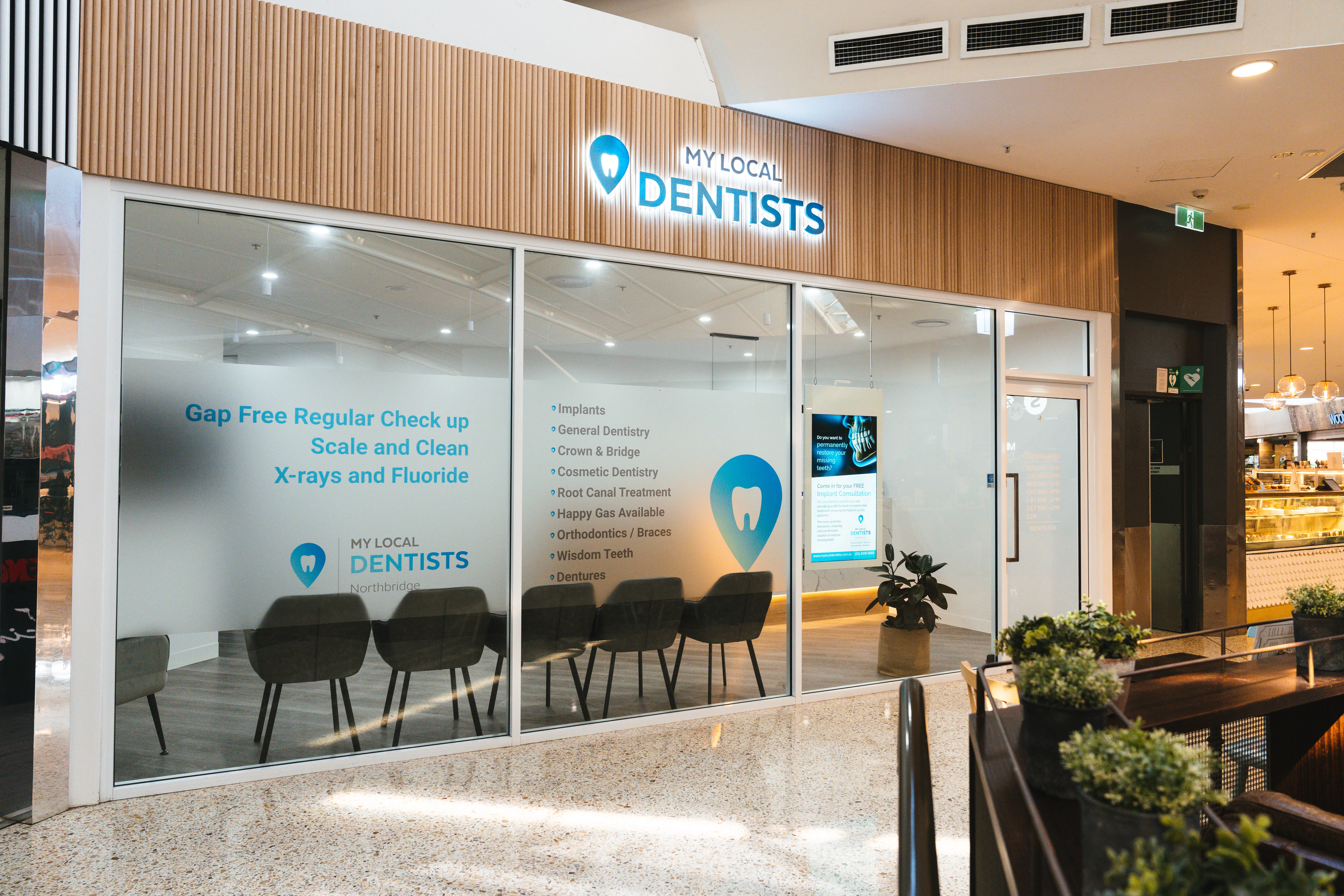 My Local Dentists Northbridge clinic storefront at Northbridge Plaza